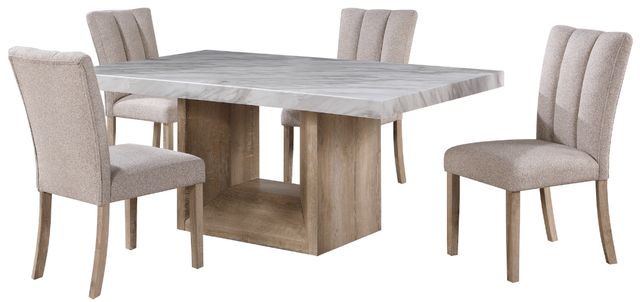 Global Furniture USA D02 5-Piece Beige/Natural Dining Room Set-3