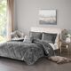 Olliix by Intelligent Design Felicia Grey Full/Queen Velvet Comforter Set-5