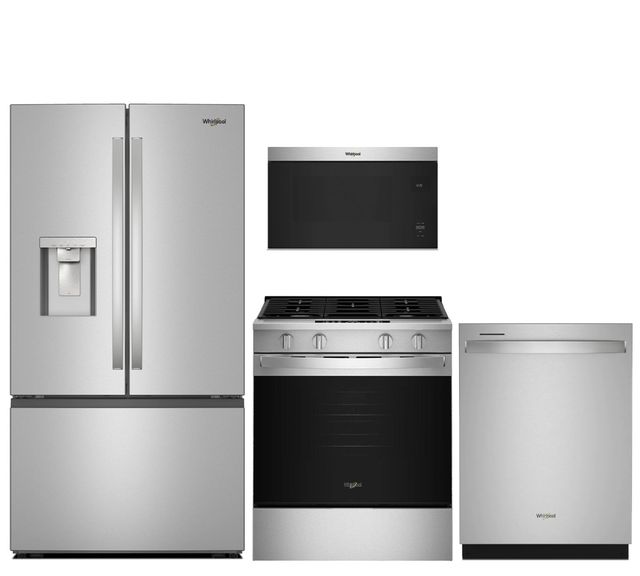 Whirlpool® 4 Piece Stainless Steel Gas Kitchen Package-0