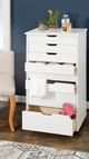 Linon Rudy White Rolling Storage Cart-1