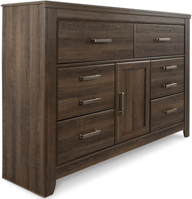 Signature Design by Ashley® Juararo 3-Piece Dark Brown King Poster Bed Set-1