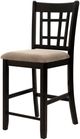 Coaster® Lavon 2-Piece Lattice Back Tan Espresso Counter Chairs-4