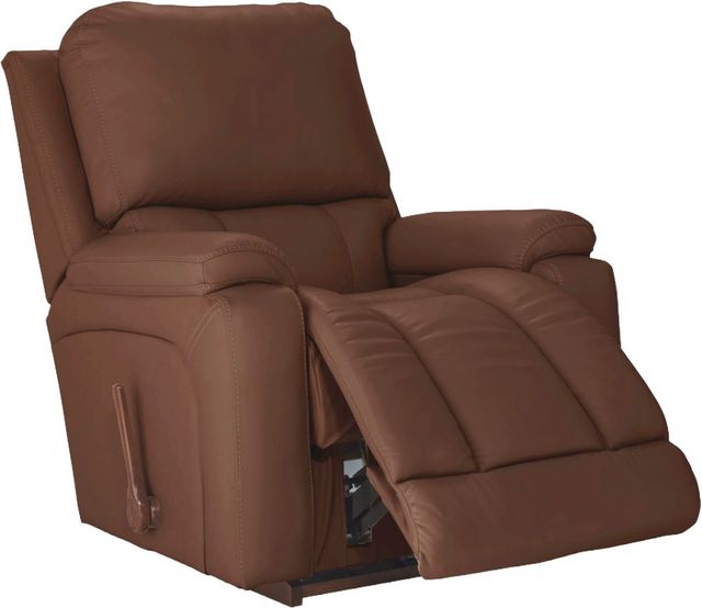 La-Z-Boy® Greyson Caramel Leather Manual Rocking Recliner-1