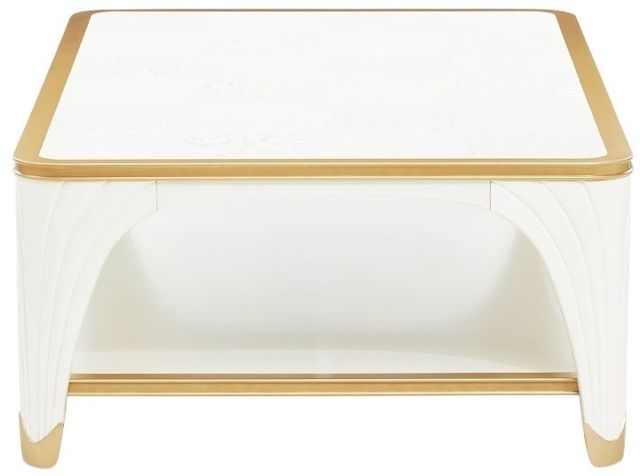 Michael Amini® La Terrazza Creamy Pearl Rectangular Cocktail Table-2