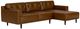 EQ3 Customizable Remi 2-Piece Tufted Leather Right-Arm Facing Sofa Sectional and Chaise-0