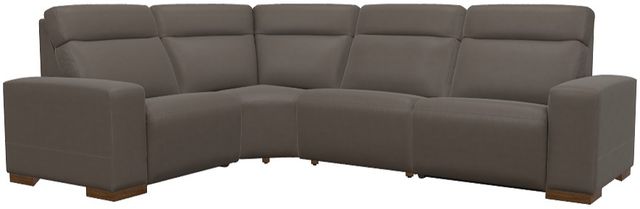 La-Z-Boy® Acadia Shitake Leather Power Reclining Sectional with Custom Layout Options-1