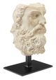 Currey & Company Aged Beige/Black Head of Zeus Sculpture-1