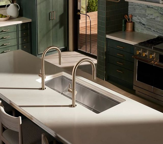 KOHLER® Strive® Stainless Steel 44" Undermount Single-Bowl Workstation Kitchen Sink-4