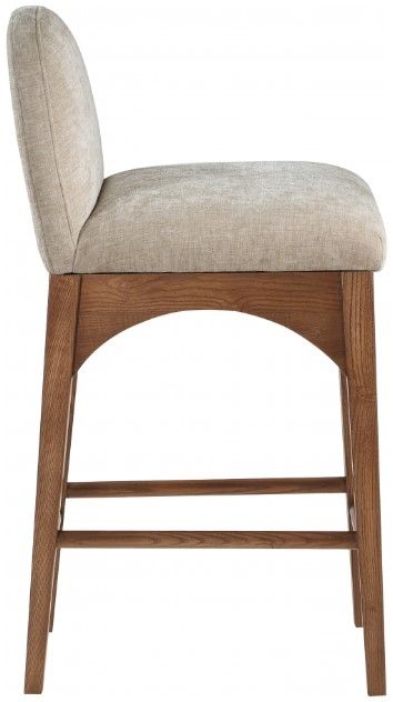 Meridian Furniture Waldorf Beige/Walnut Brown Counter Stool-2