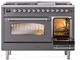 Ilve® Nostalgie II Series 48" Graphite Matte Pro Style Dual Fuel Range-4