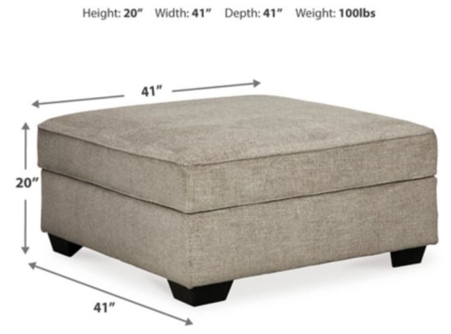 Signature Design by Ashley® Bovarian Stone Storage Ottoman-1