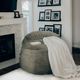 CordaRoy's® Nest Charcoal Chenille Queen Adult Bean Bag Chair-1