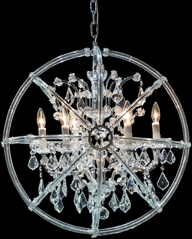 Michael Amini® Pena Chrome 6 Light Chandelier-0