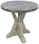 American Wholesale Furniture Whitney 3-Piece Gray Occasional Table Set with White Base-0