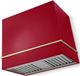 AGA Loge 36" Piccadilly Red Wall Mounted Range Hood with Brushed Brass Trim-0