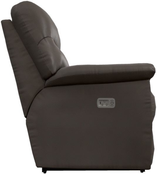 La-Z-Boy® James Walnut Leather Power Reclining Loveseat with Console and Headrest-2