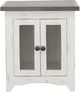 Vintage Furniture End Table with Mesh Door-0