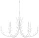 Currey & Company Gesso White Twiggy Oval Chandelier-4