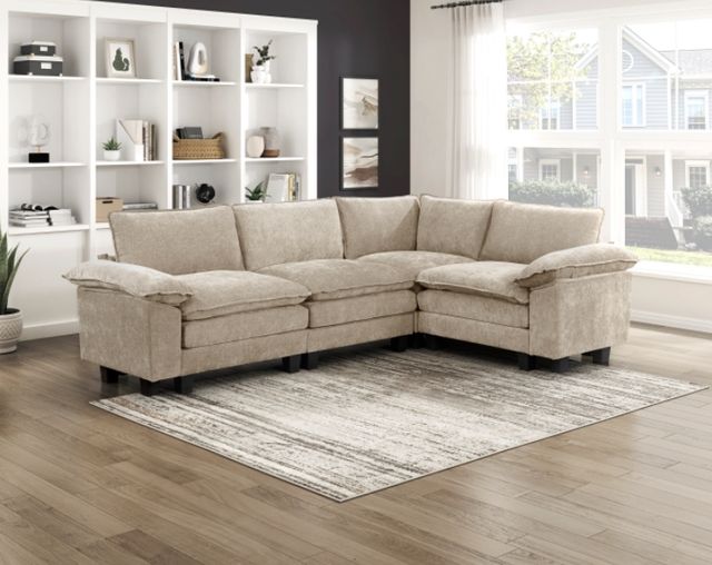 Homelegance® Dublin 4-Piece Taupe Modular Sectional-1