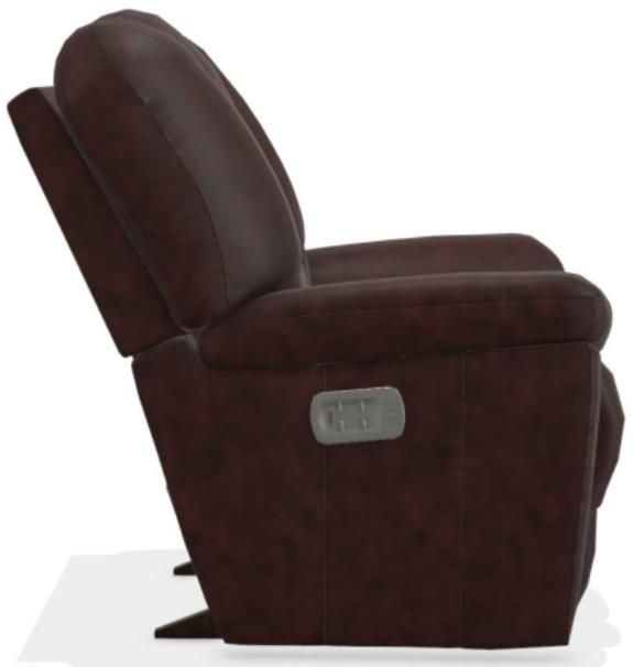La-Z-Boy® Maverick Burgundy Leather Power Rocking Recliner with Headrest and Lumbar-2