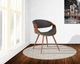 Armen Living Butterfly Charcoal/Walnut Dining Arm Chair-1