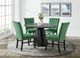 Elements International Bellini 5-Piece Emerald/Grey Round Dining Set-2