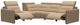 Stressless® by Ekornes® Emily 5-Piece Beige Power Reclining Sectional-0