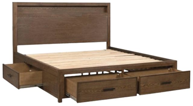 Benchcraft® Lelander Brown California King Bookcase Storage Bed-3