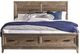 Liberty Furniture Ridgecrest 4-Piece Cobblestone King Panel Storage Bedroom Set-2