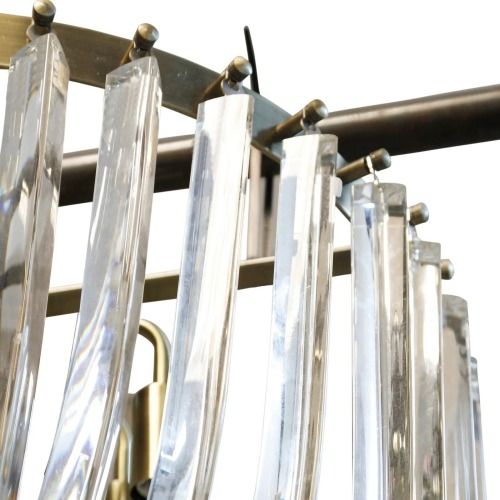 Harp & Finial® Ribbon Brass/Clear Large Chandelier-1