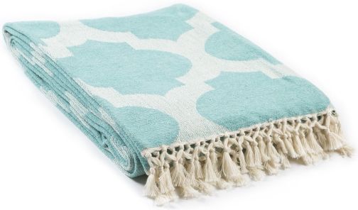 Surya Trellis Mint 50"x70" Throw Blanket-1