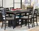 Jofran Inc. Altamonte 7-Piece Dark Charcoal Counter Dining Table Set-1