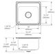 Elkay Lustertone® Lustrous Satin 19.5'' 2-Hole Single Bowl Drop-in Laundry Sink with Perfect Drain®-3