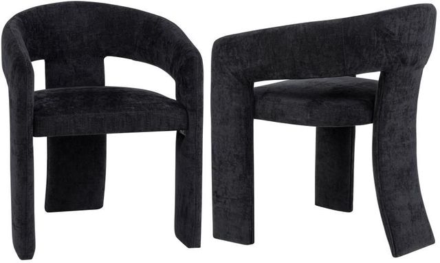 Coaster® Carlow 2-Piece Black Upholstered Dining Chair Set-0