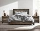 International Furniture Direct Loft Brown/Gray Queen Platform Bed Footboard with Rails-1