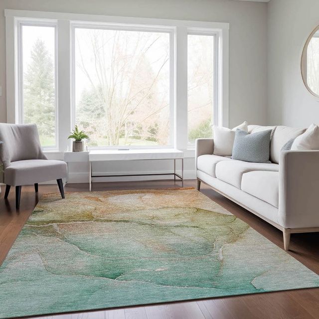 Dalyn™ Rug Company Odyssey OY7 Teal 5'x8' Area Rug-4