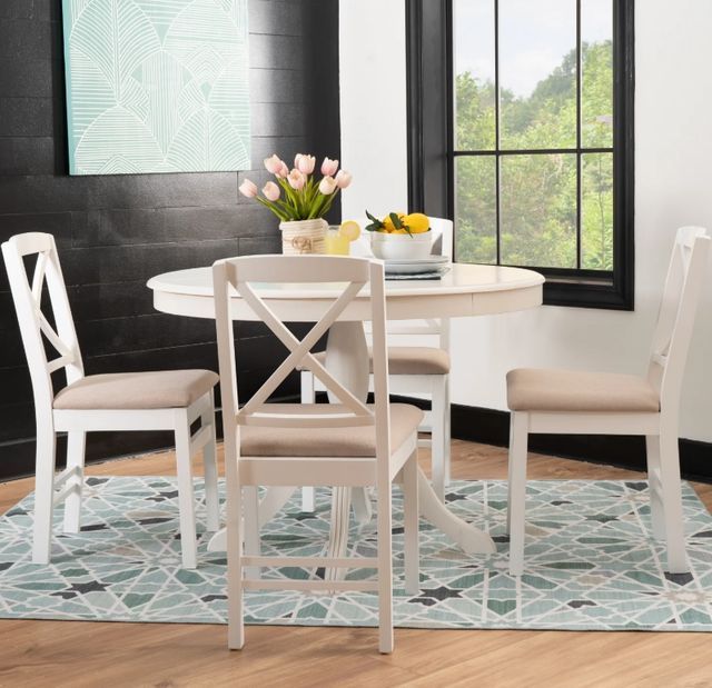 Linon Norah 5-Piece Beige/White Dining Set-1