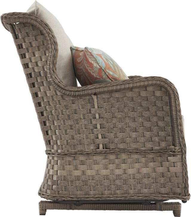 Signature Design by Ashley® Clear Ridge Light Brown Loveseat Glider with Cushion-2