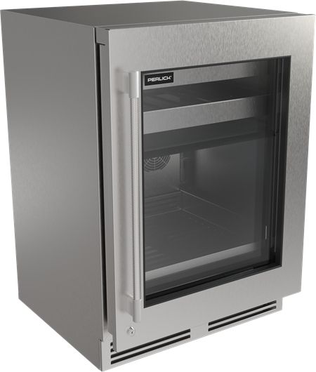 Perlick® G5 Luxe 24" 4.7 Cu. Ft. Panel Ready Glass Door Dual Zone Beverage Center-0