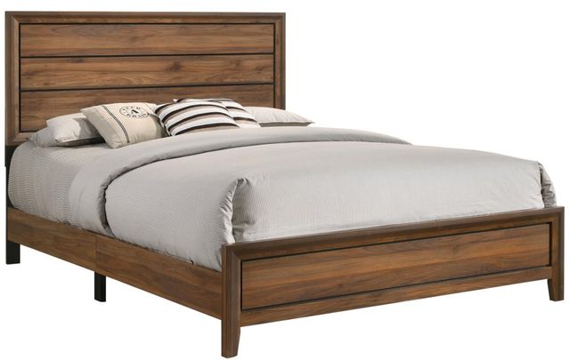 Bernards Kennedy Brown Queen Panel Bed-0