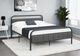 Monarch Specialties Inc. Grey/Black Platform Queen Bed-2