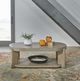 Liberty Furniture Affinity Gray Oval Cocktail Table with Dusty Taupe Base-1