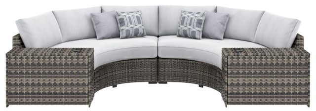 Signature Design by Ashley® Harbor Court 4-Piece Gray Outdoor Sectional-0