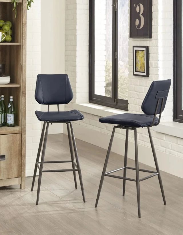 Modus Furniture Crossroads Vinson Cobalt Swivel Bar Stool-1