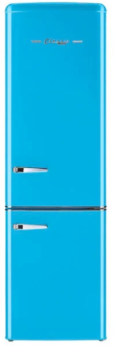 Unique® Appliances Classic Retro 22 in. 9 Cu. Ft. Robin Egg Blue Bottom Freezer Refrigerator-0