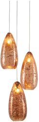 Currey & Company Rame Multi-Drop Copper/Painted Silver Pendant Lighting-1