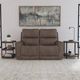 Flexsteel® Carter Cappuccino Power Reclining Loveseat with Power Headrests and Lumbar-1