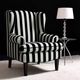 TOV Furniture Paris Black/White Velvet Wingback Chair-3