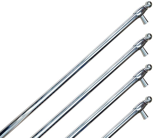 Ensemble de poignées pour réfrigérateur Bertazzoni série Heritage de 36 po - Acier inoxydable-1