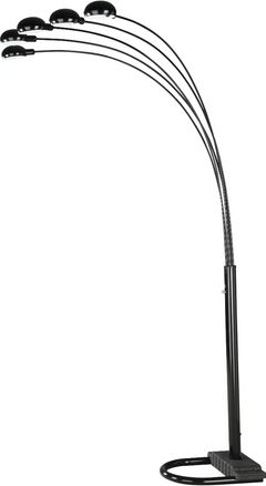 Coaster® Kayd Satin Black 5-Light Floor Lamp